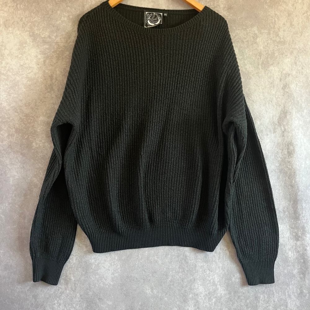 Killstar Ribbed Knit Sweater Mens XXL Black Goth Grunge Oversized Pullover
